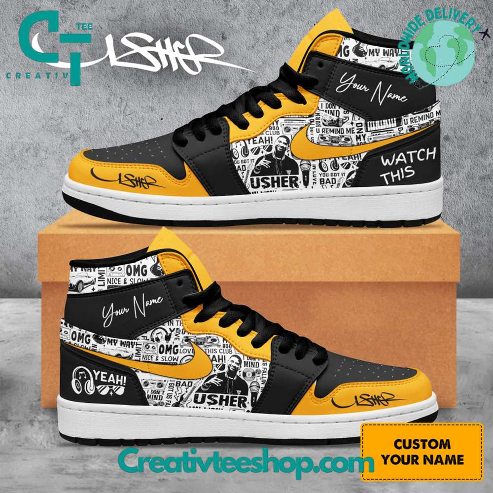Ideafootwear Usher AJ1 High Sneakers Shoes For Men And Women 1
