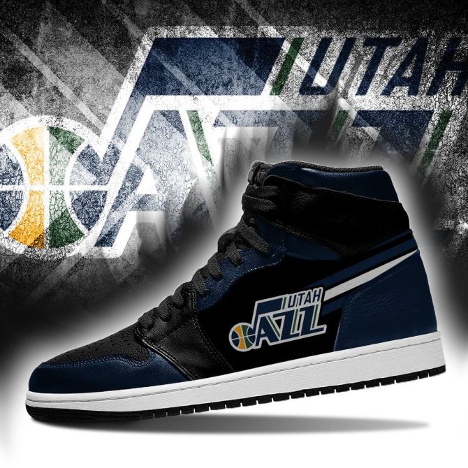 Ideafootwear Utah Jazz NBA AJ1 High Sneakers Shoes For Men And Women 1