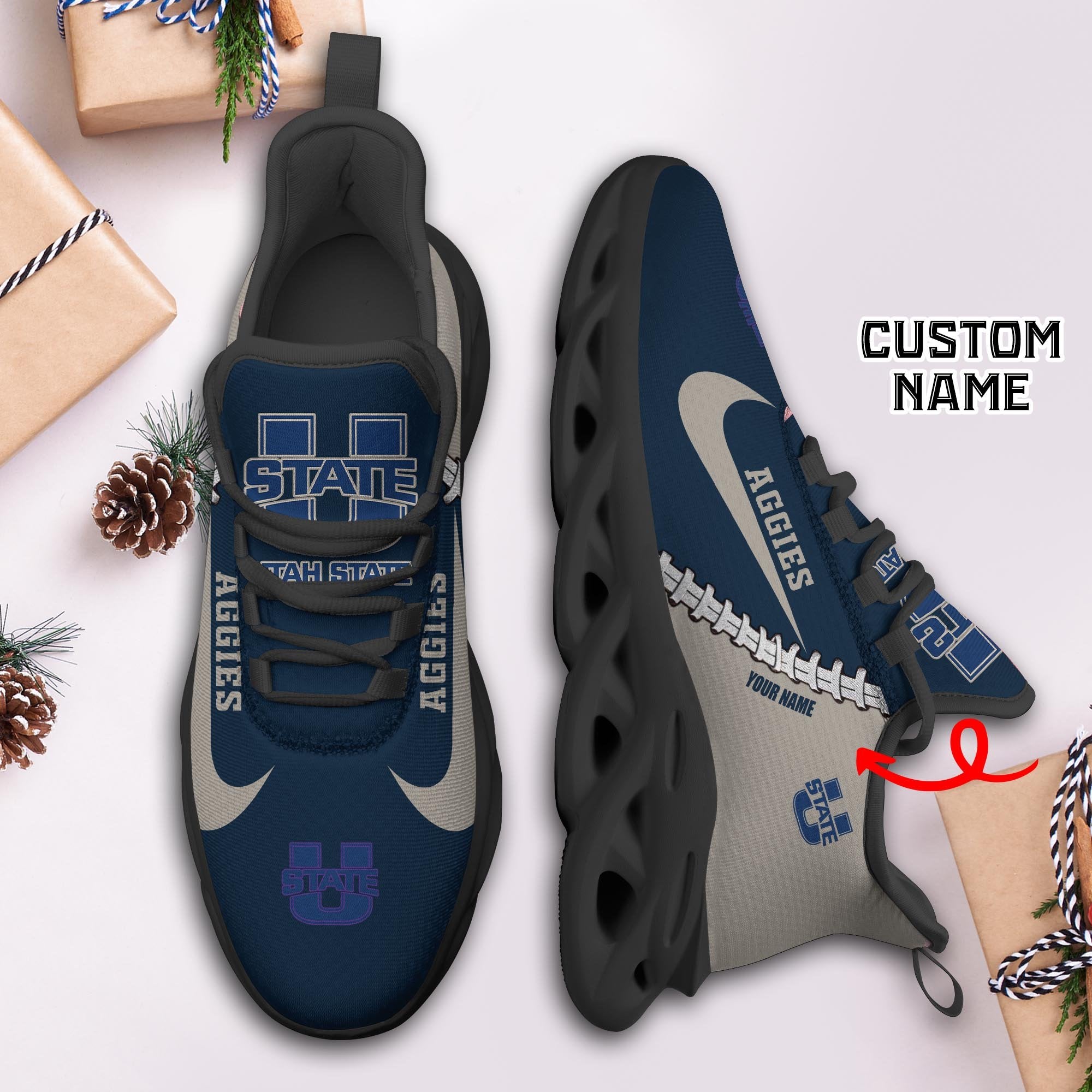 Ideafootwear Utah State Aggies Max Soul Shoes Sneakers For Men And Women 1