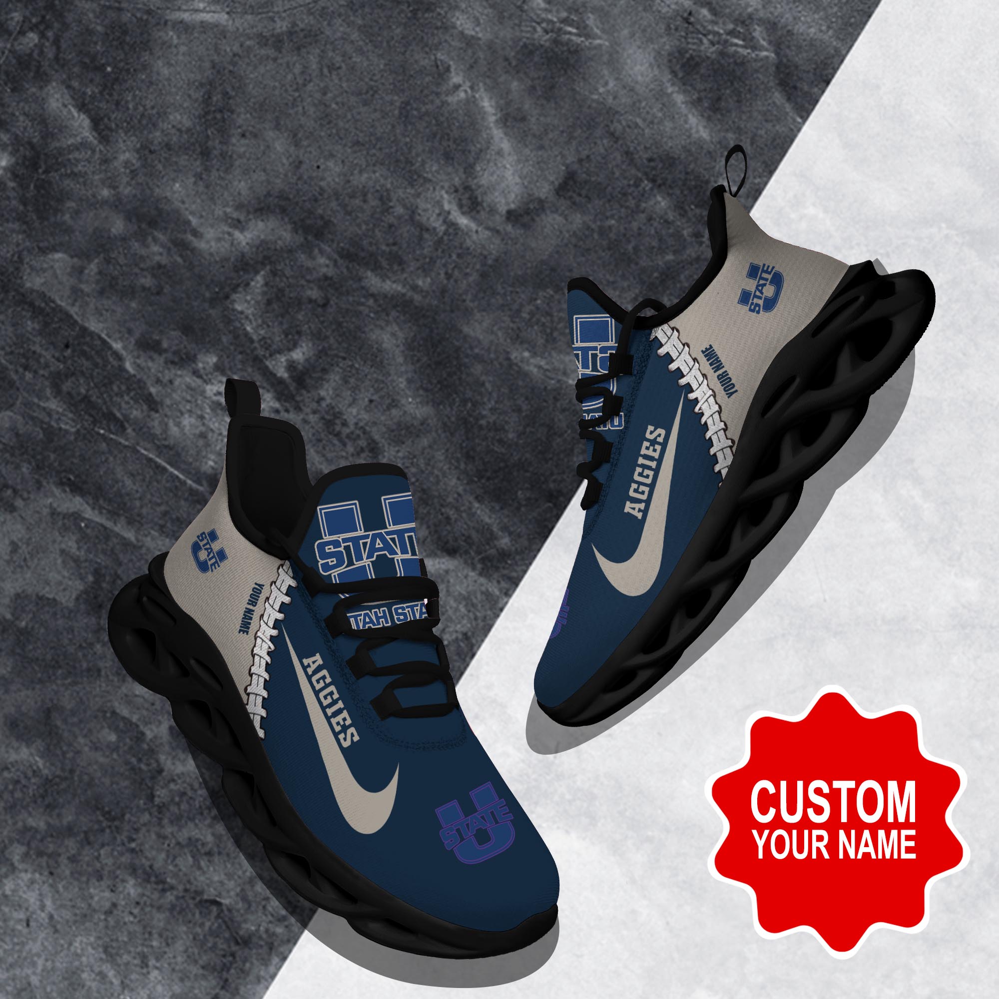 Ideafootwear Utah State Aggies Max Soul Shoes Sneakers For Men And Women 1
