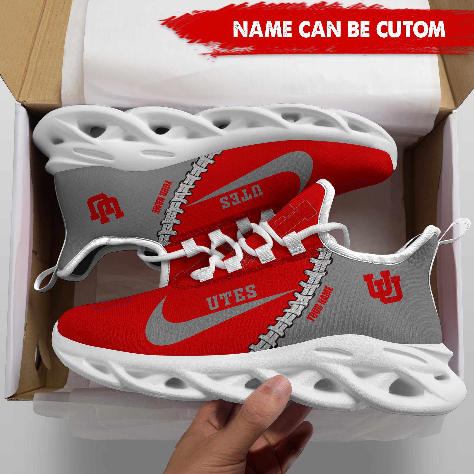 Ideafootwear Utah Utes Max Soul Shoes Sneakers For Men And Women 1
