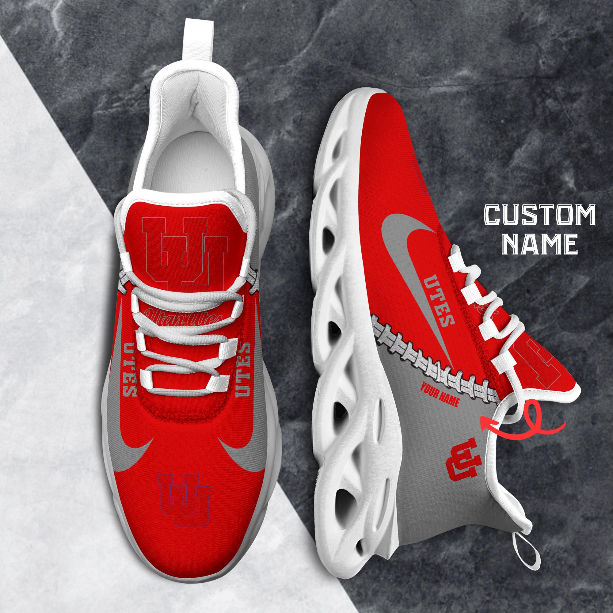Ideafootwear Utah Utes Max Soul Shoes Sneakers For Men And Women 1