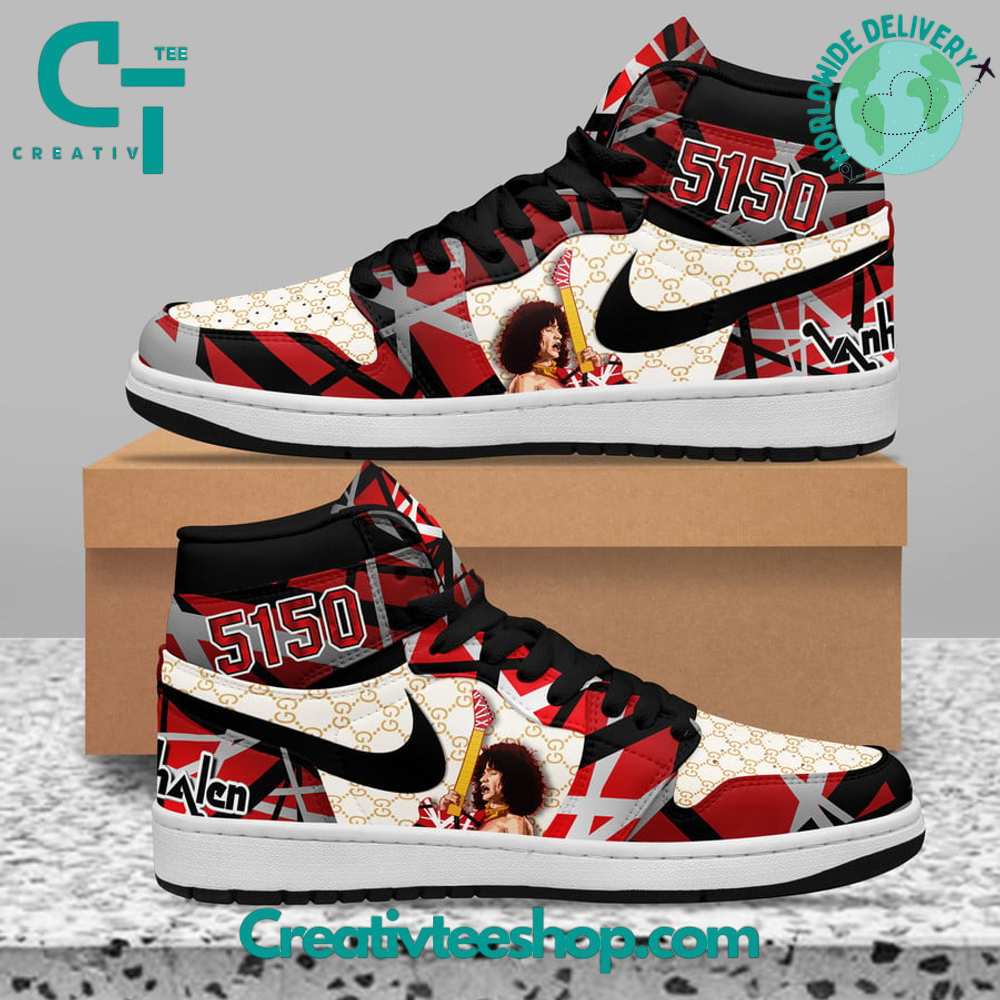 Ideafootwear Van Halen AJ1 High Sneakers Shoes For Men And Women 3