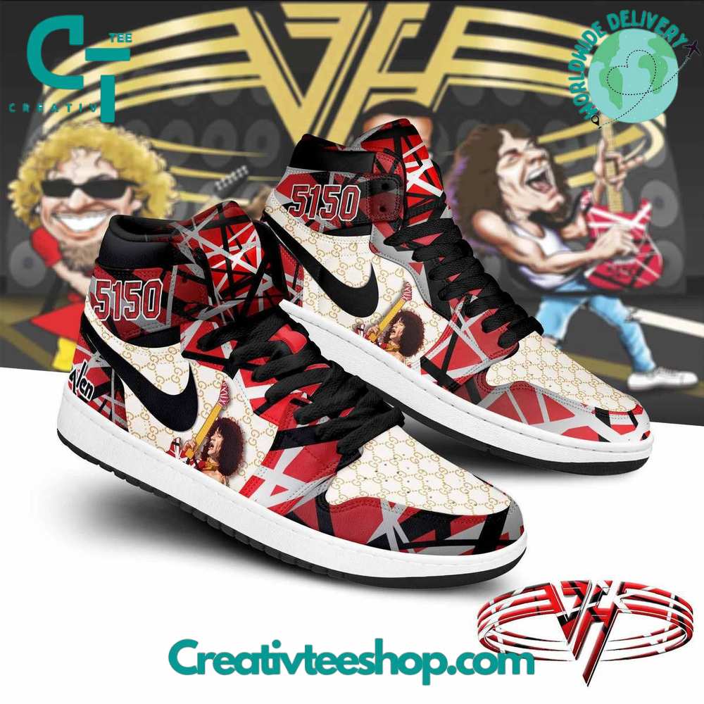 Ideafootwear Van Halen AJ1 High Sneakers Shoes For Men And Women 3