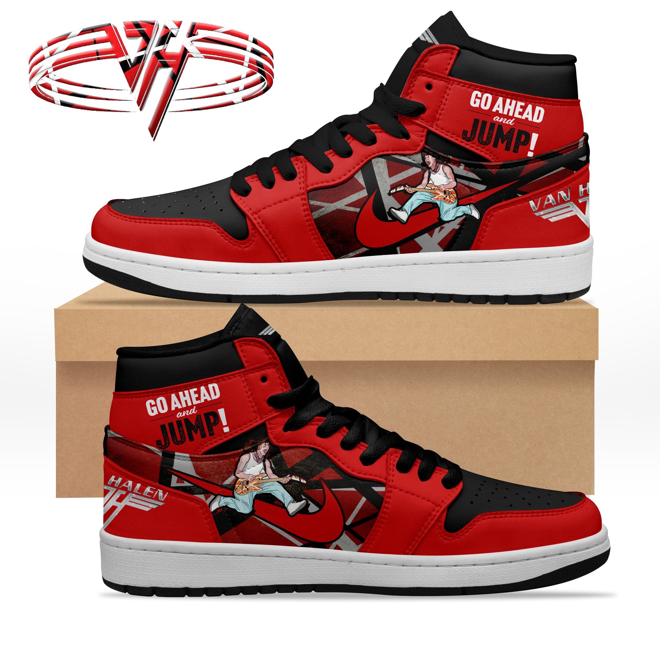 Ideafootwear Van Halen AJ1 High Sneakers Shoes For Men And Women 9