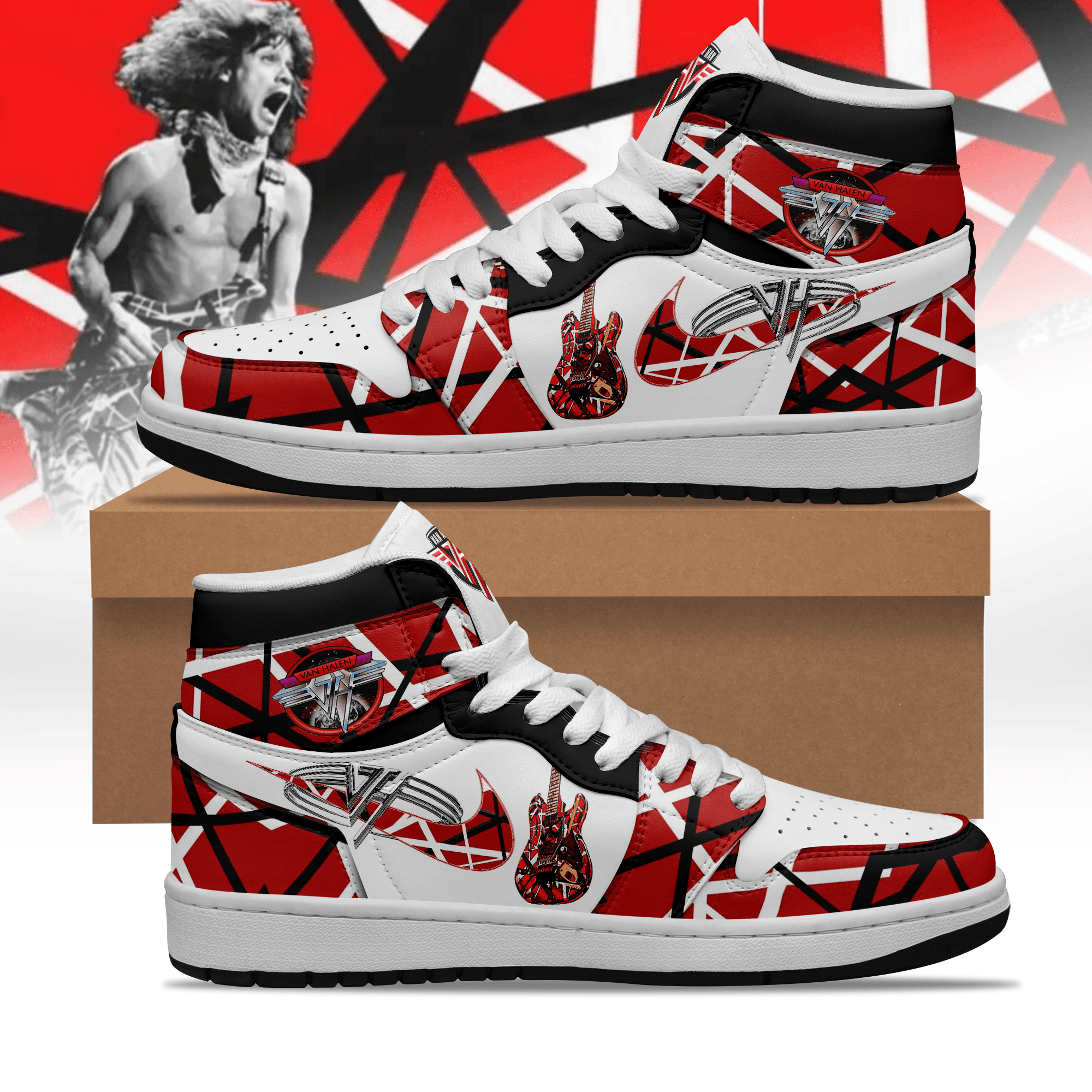 Ideafootwear Van Halen AJ1 High Sneakers Shoes For Men And Women 8