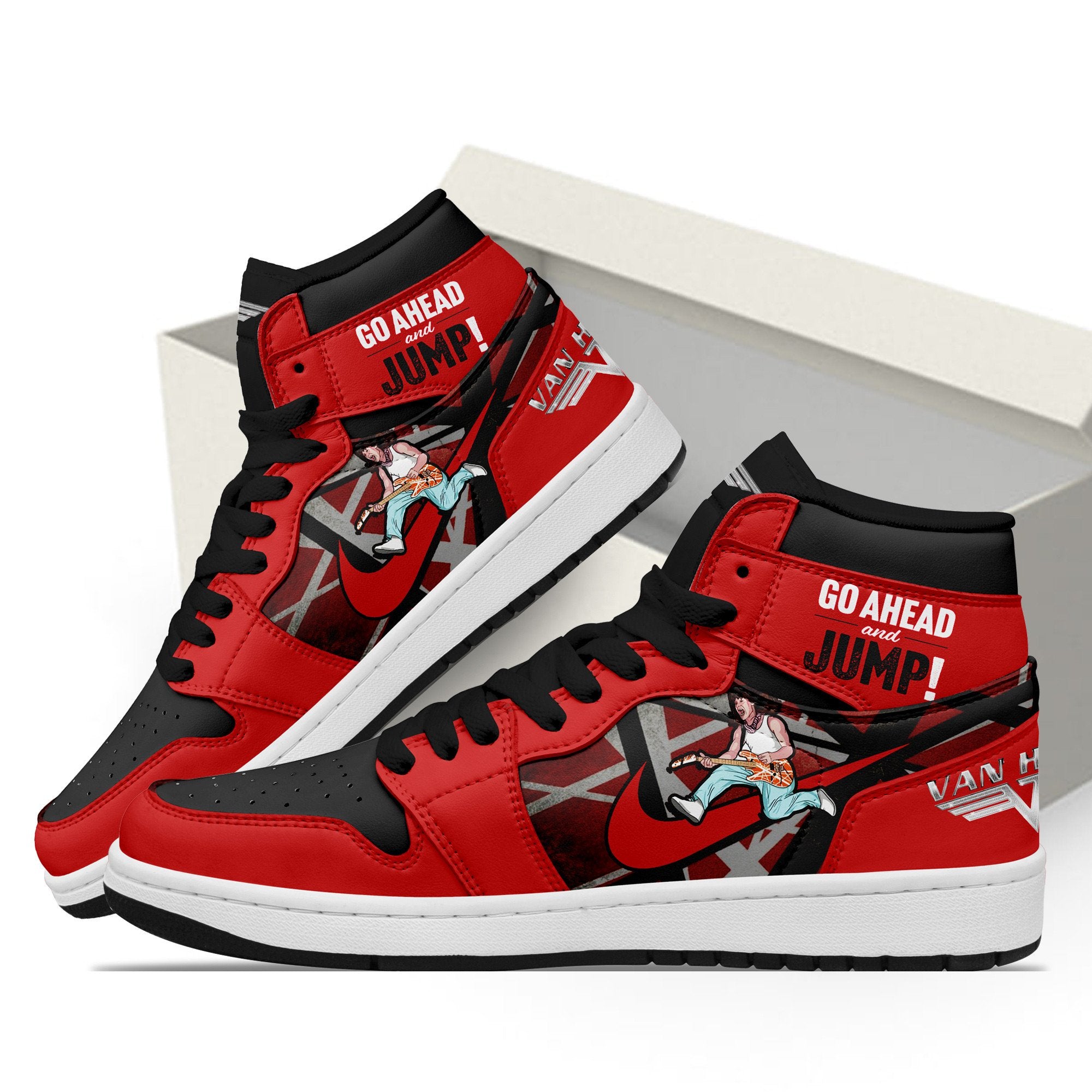 Ideafootwear Van Halen AJ1 High Sneakers Shoes For Men And Women 9