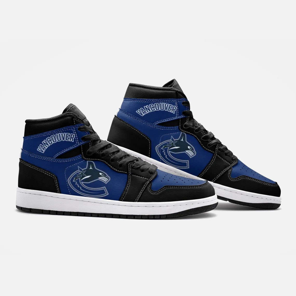 Ideafootwear Vancouver Canucks AJ1 High Sneakers Shoes For Men And Women 5