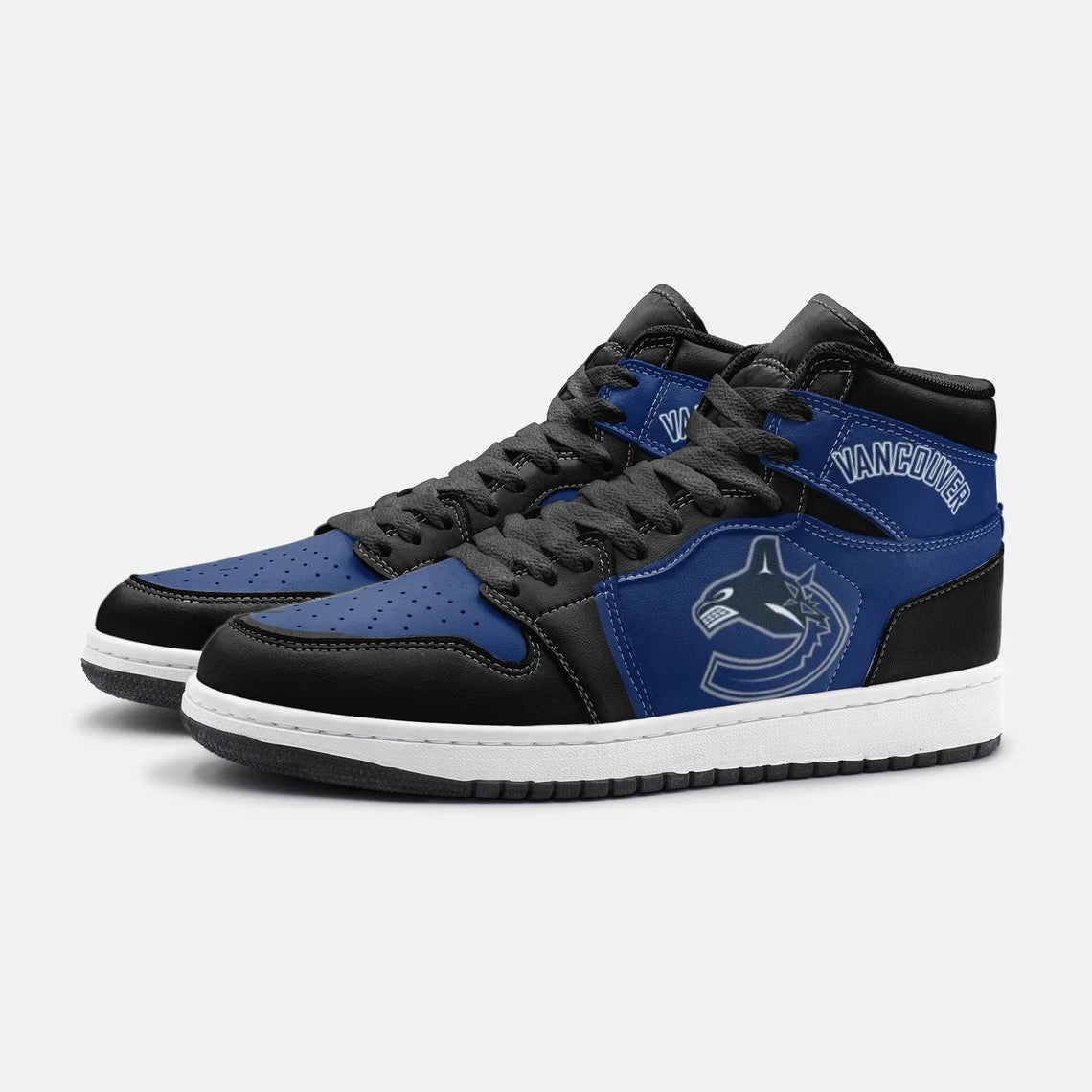 Ideafootwear Vancouver Canucks AJ1 High Sneakers Shoes For Men And Women 5