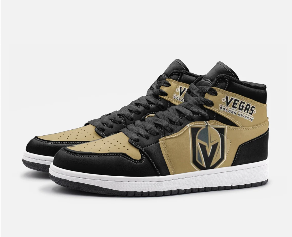 Ideafootwear Vegas Golden Knights AJ1 High Sneakers Shoes For Men And Women 11