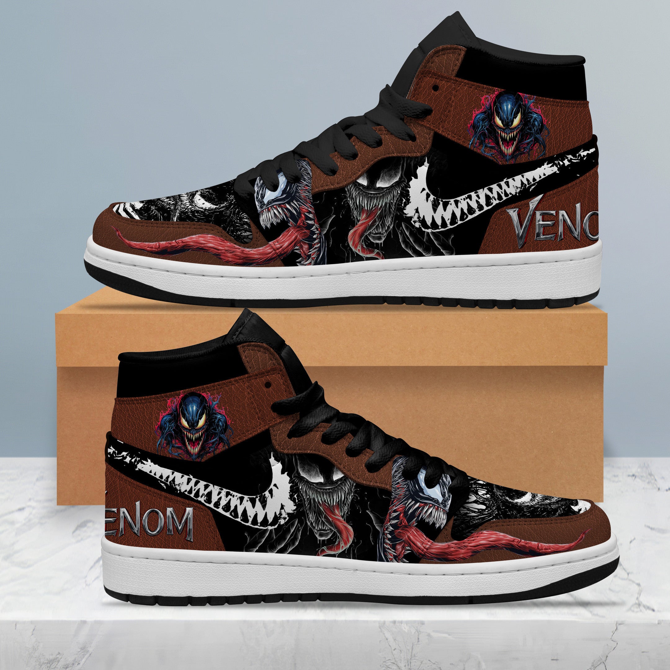 Ideafootwear Venom AJ1 High Sneakers Shoes For Men And Women 64