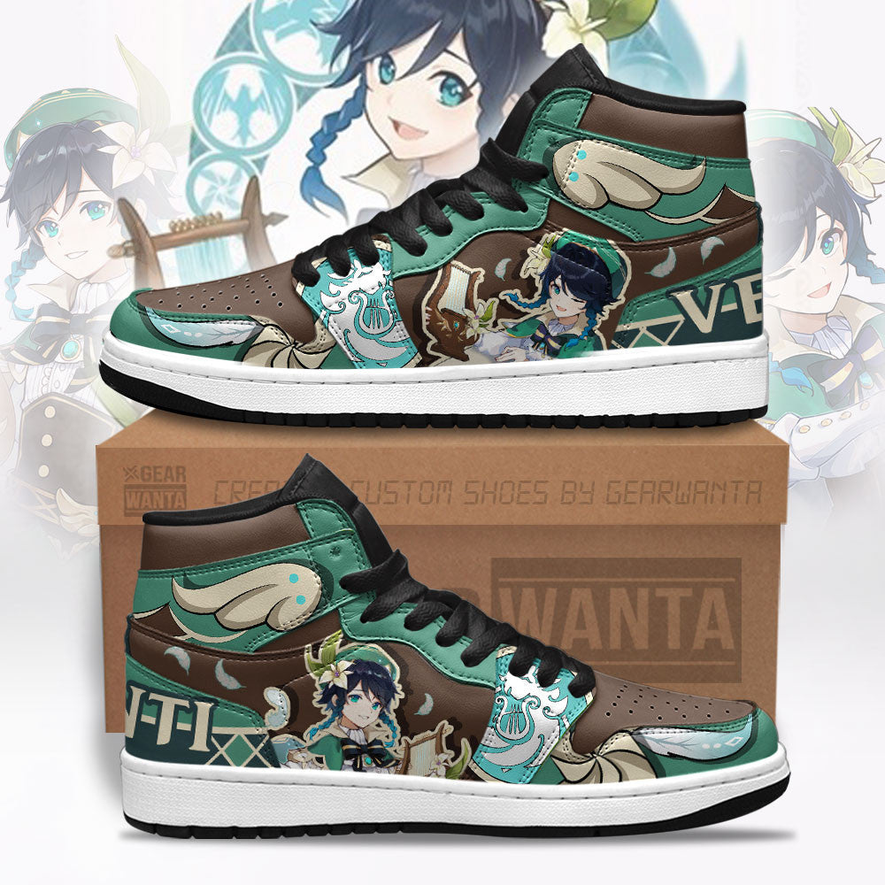 Ideafootwear Venti Genshin Impact AJ1 High Sneakers Shoes For Men And Women 1
