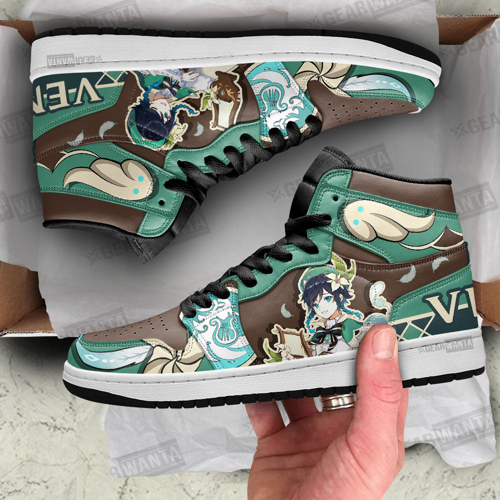 Ideafootwear Venti Genshin Impact AJ1 High Sneakers Shoes For Men And Women 1