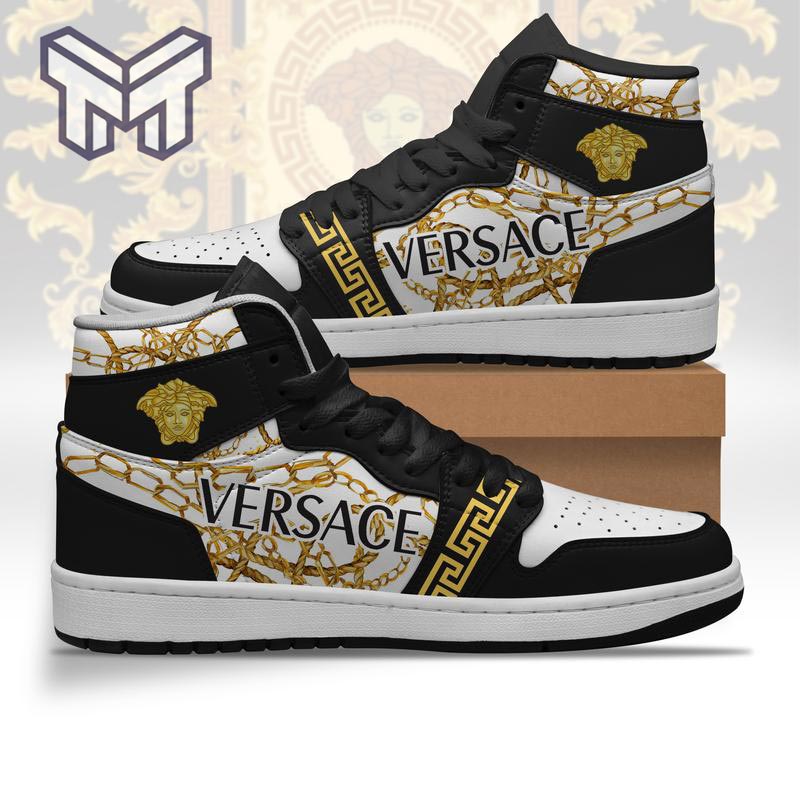 Ideafootwear Versace AJ1 High Sneakers Shoes For Men And Women 4