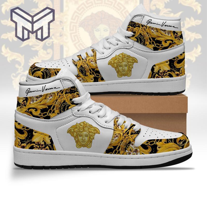 Ideafootwear Versace AJ1 High Sneakers Shoes For Men And Women 2