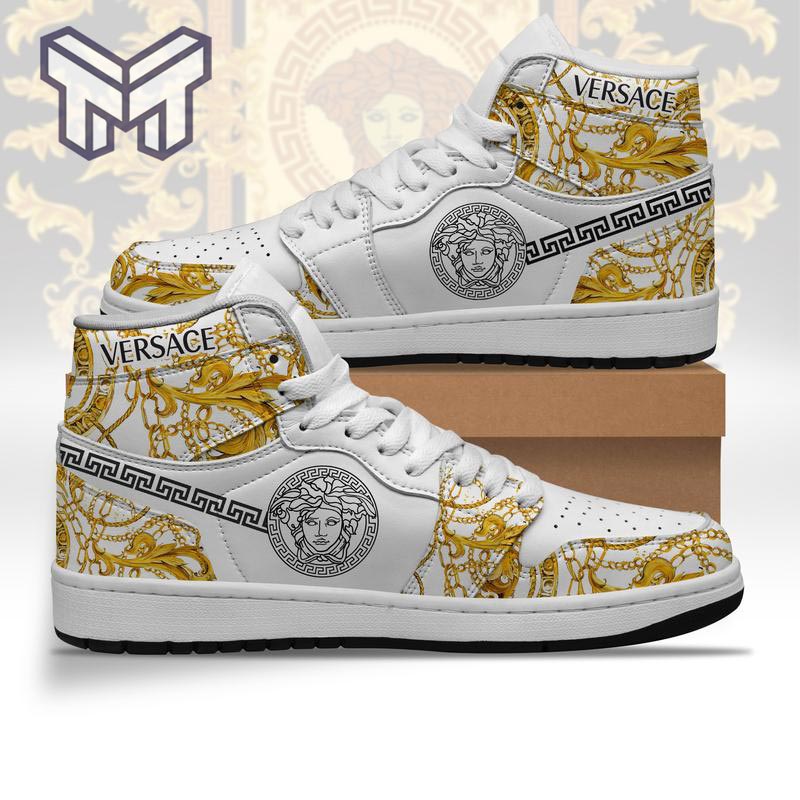 Ideafootwear Versace AJ1 High Sneakers Shoes For Men And Women 1