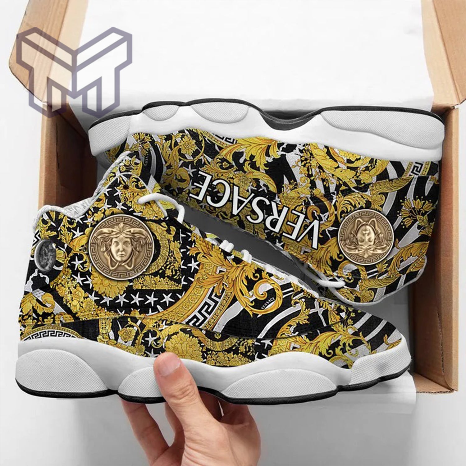 Ideafootwear Versace AJ13 Sneakers Shoes For Men And Women 8