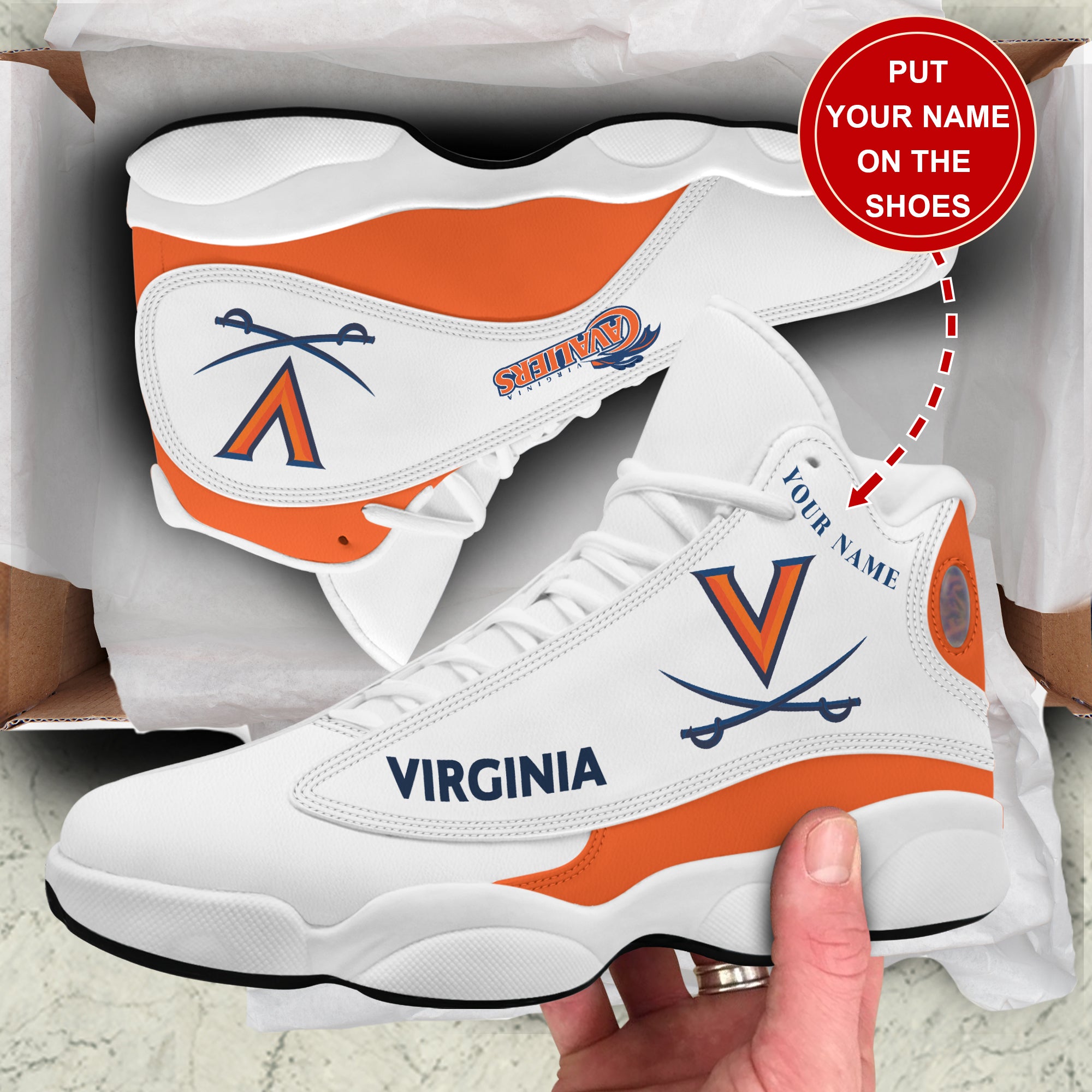Ideafootwear Virginia Cavaliers AJ13 Sneakers Shoes For Men And Women 1
