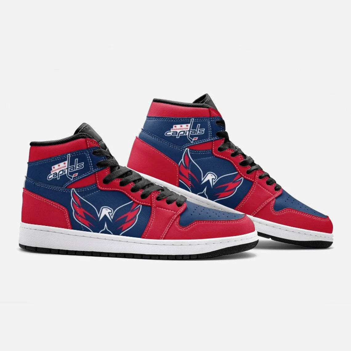 Ideafootwear Washington Capitals AJ1 High Sneakers Shoes For Men And Women 4