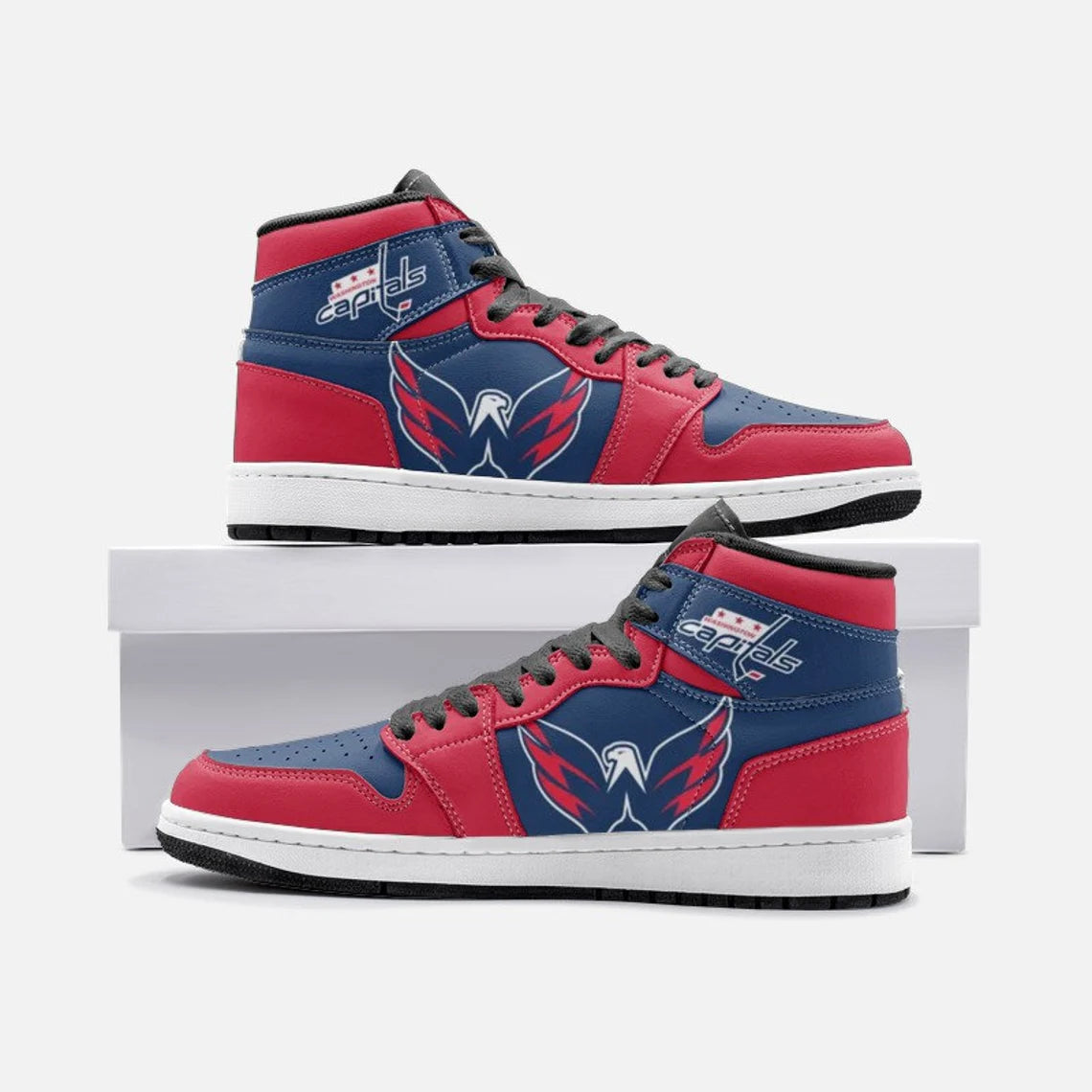 Ideafootwear Washington Capitals AJ1 High Sneakers Shoes For Men And Women 4