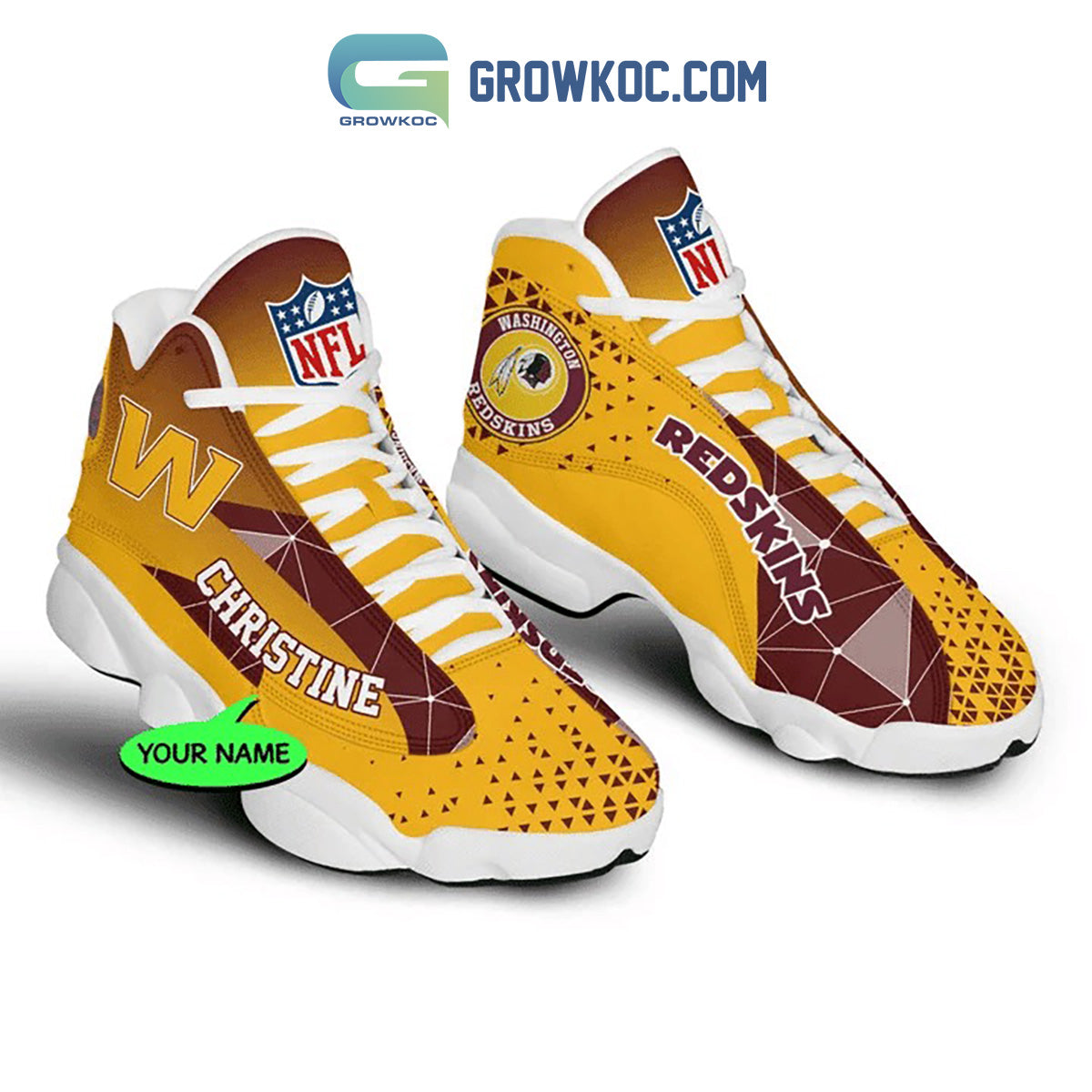 Ideafootwear Washington Commanders AJ13 Sneakers Shoes For Men And Women 1