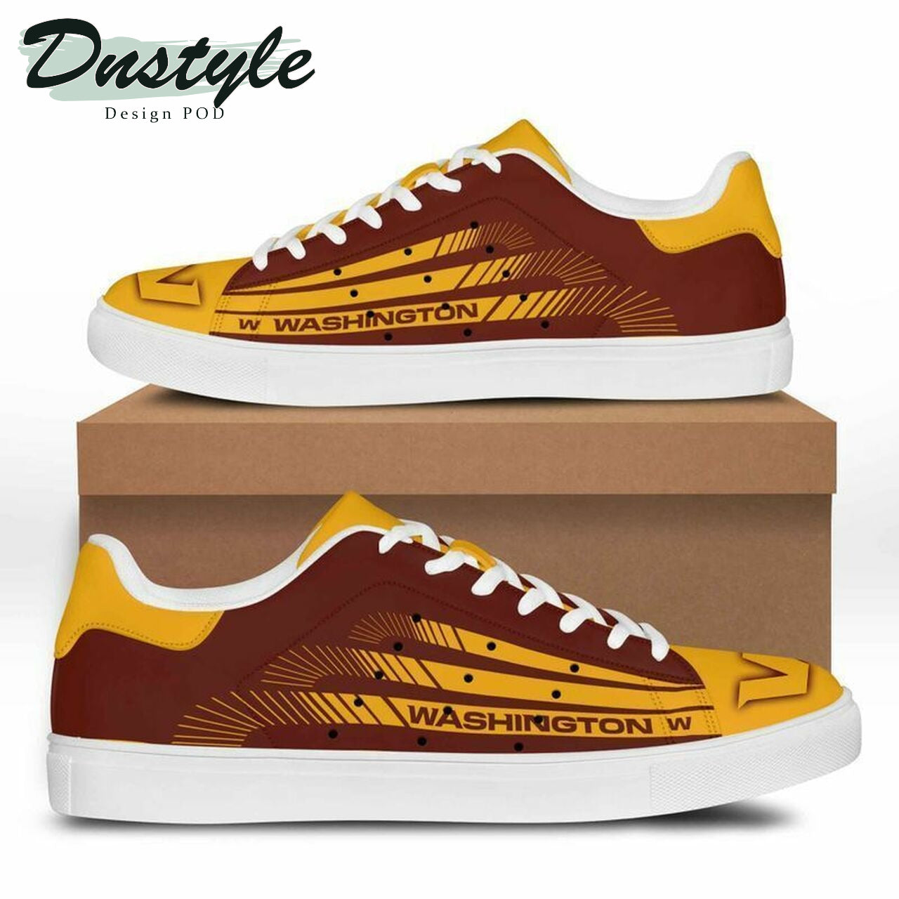 Ideafootwear Washington Commanders Skate Stan Shoes Sneakes For Men And Women 3