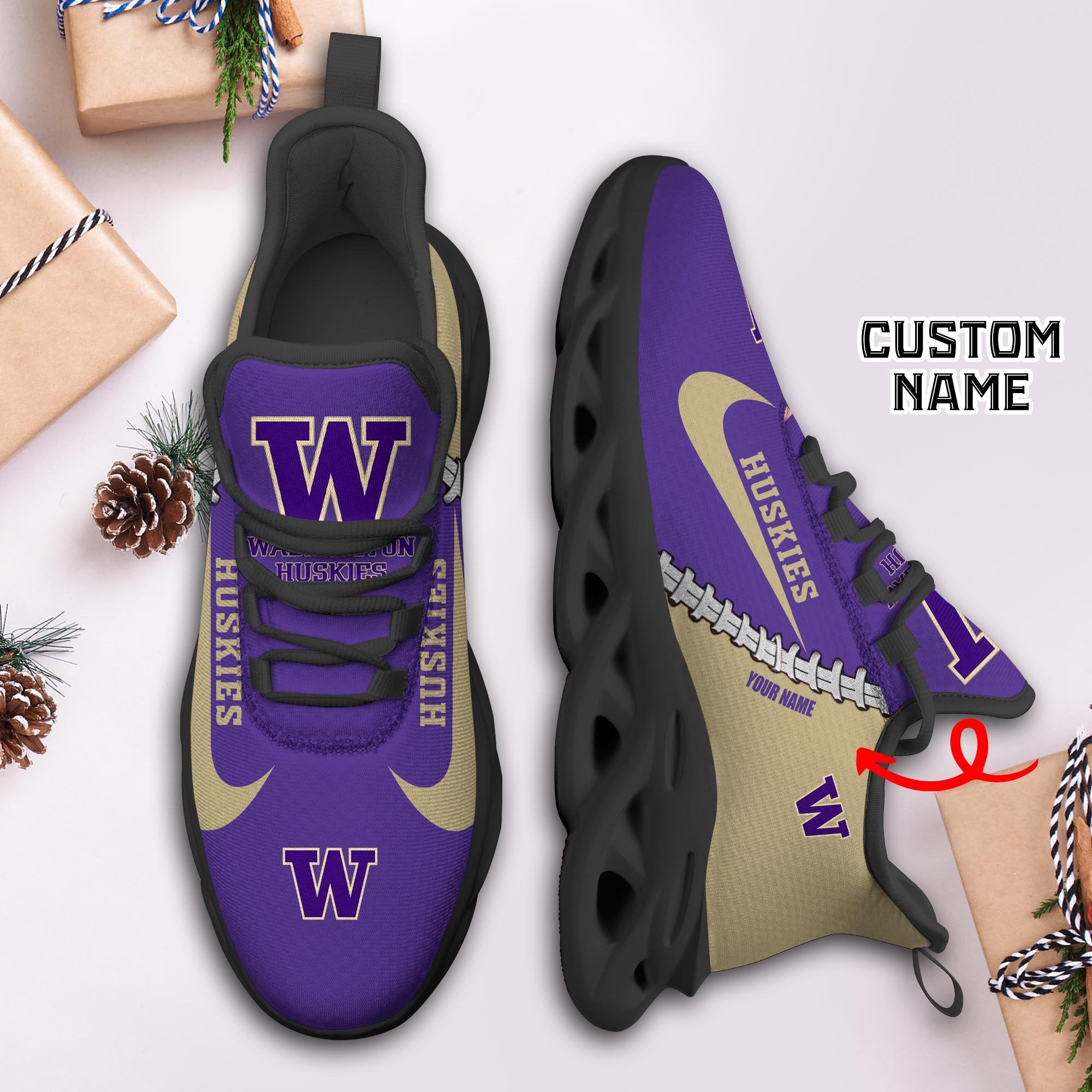 Ideafootwear Washington Huskies Max Soul Shoes Sneakers For Men And Women 1