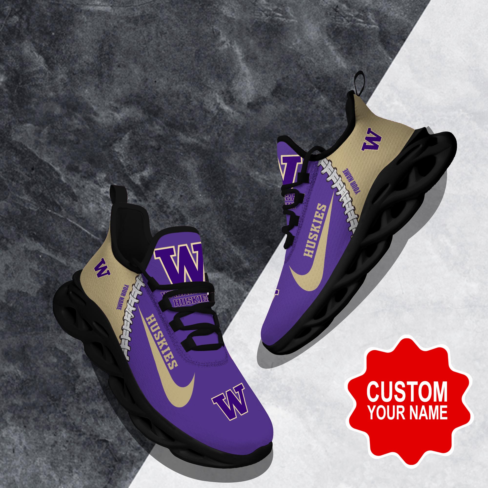 Ideafootwear Washington Huskies Max Soul Shoes Sneakers For Men And Women 1