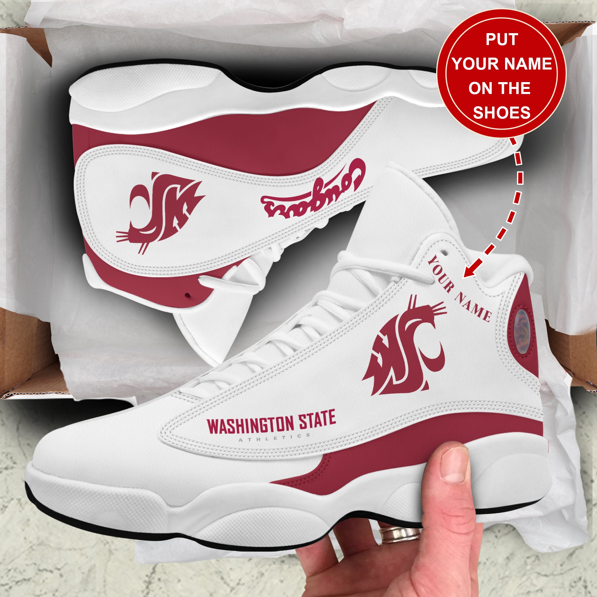 Ideafootwear Washington State Cougars AJ13 Sneakers Shoes For Men And Women 1