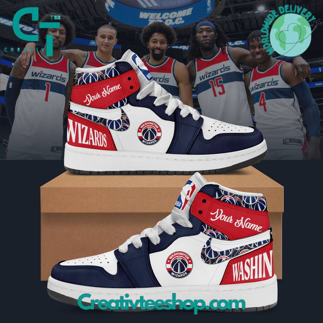 Ideafootwear Washington Wizards AJ1 High Sneakers Shoes For Men And Women 2