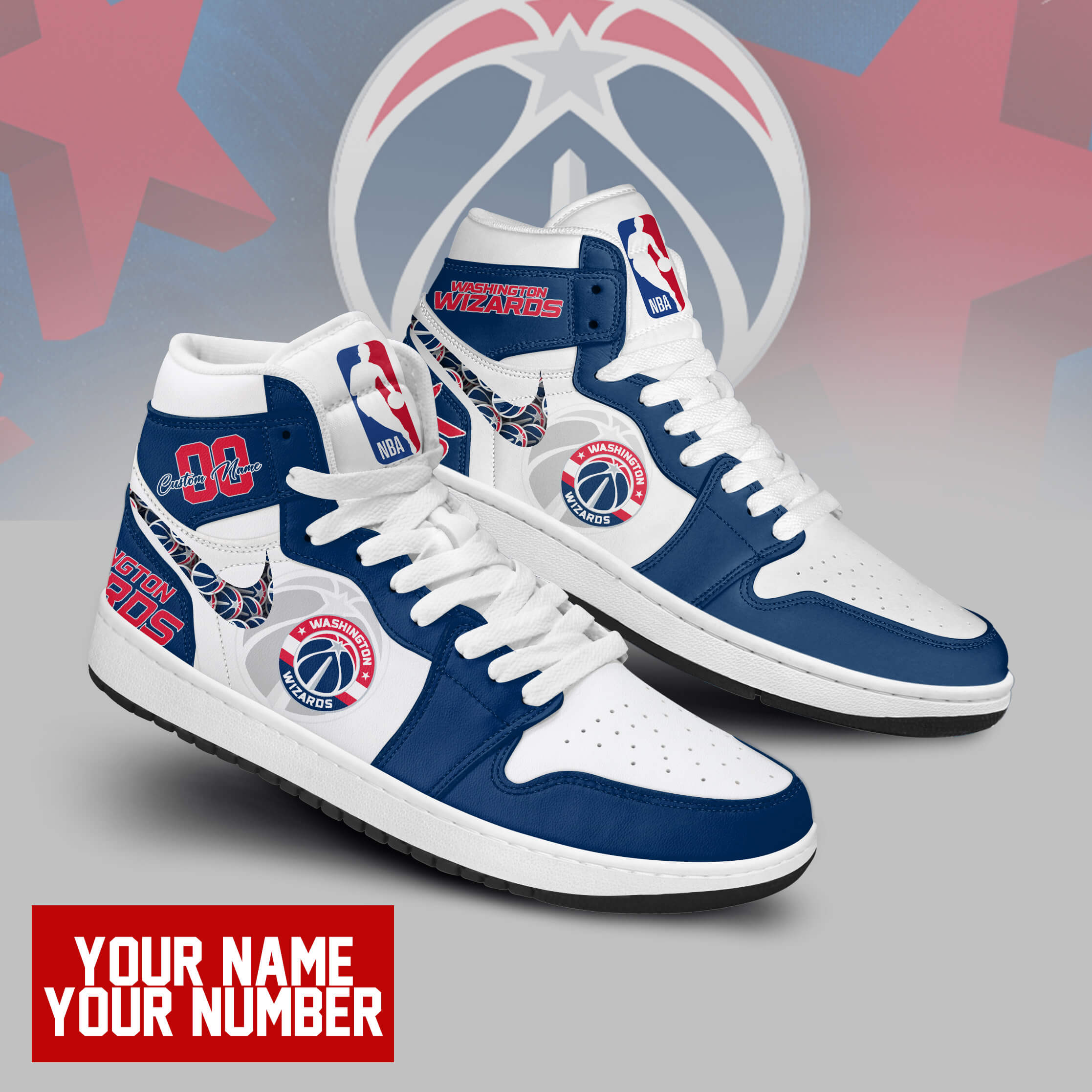 Ideafootwear Washington Wizards AJ1 High Sneakers Shoes For Men And Women 1