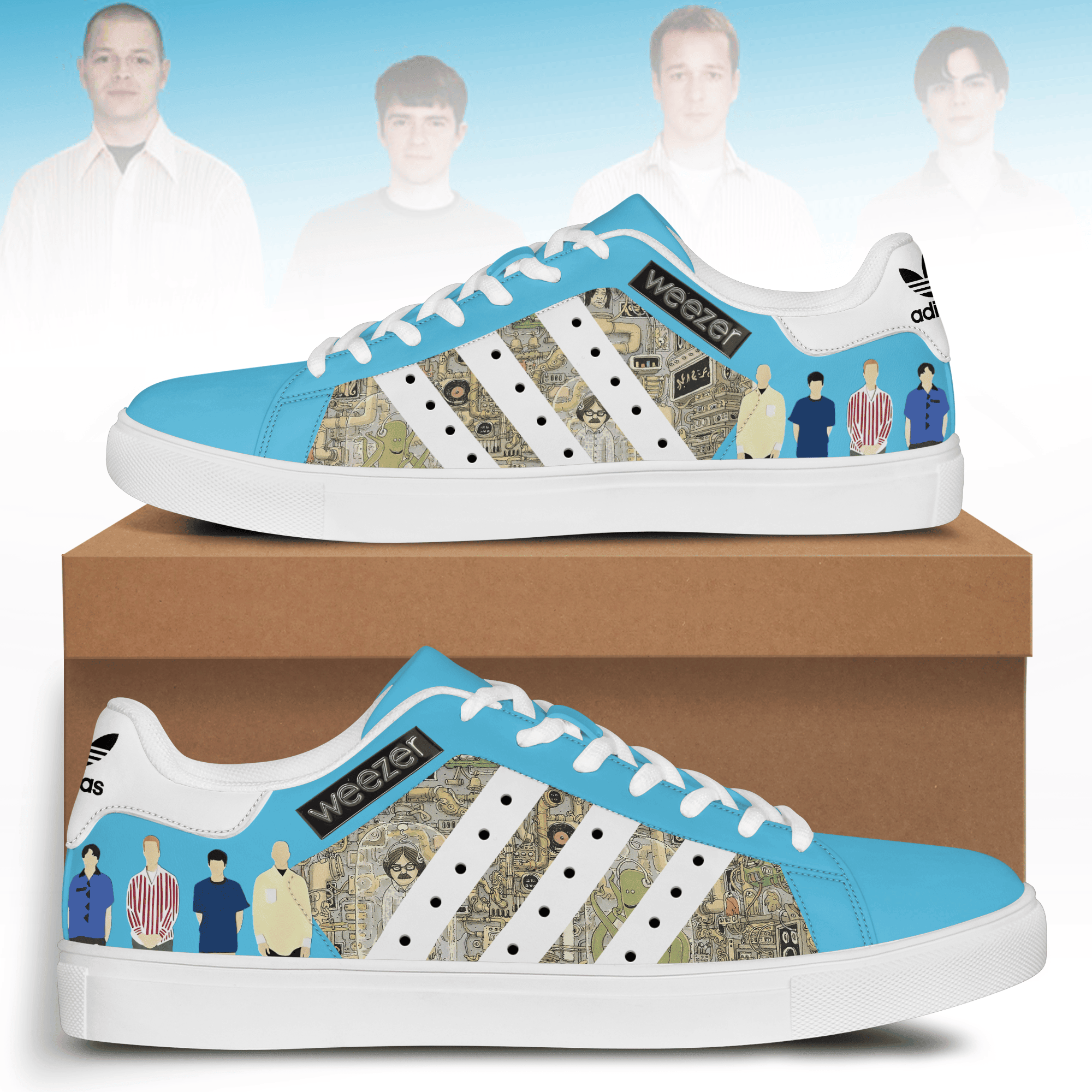 Ideafootwear Weezer Skate Stan Shoes Sneakes For Men And Women  1