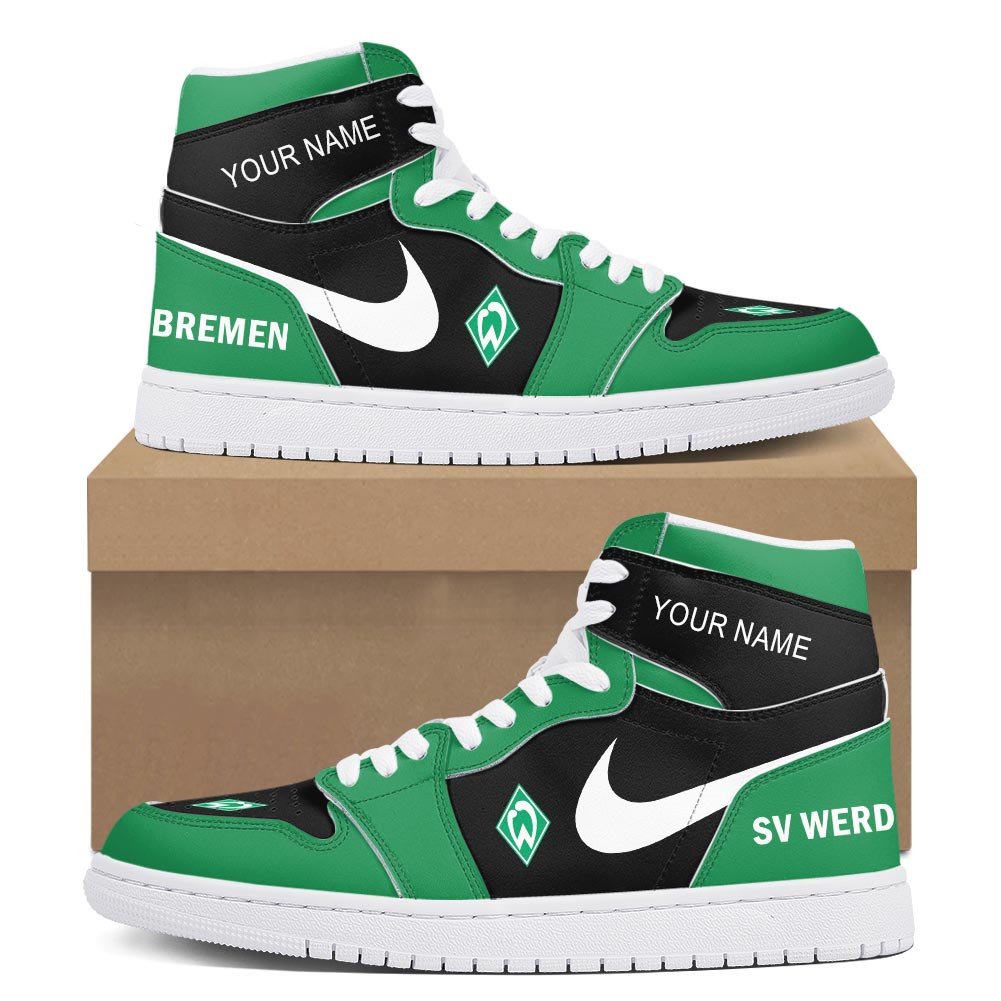 Ideafootwear Werder Bremen AJ1 High Sneakers Shoes For Men And Women 1