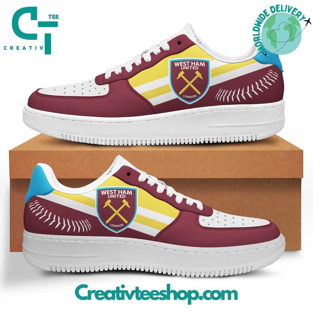 Ideafootwear West Ham United  Air Low-Top Sneakers Shoes For Men And Women 1