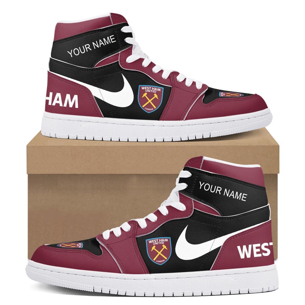 Ideafootwear West Ham United AJ1 High Sneakers Shoes For Men And Women 1