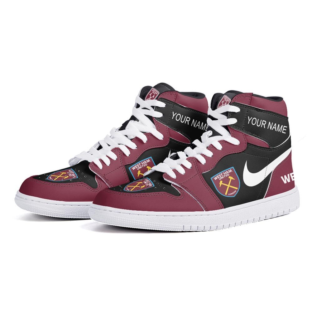 Ideafootwear West Ham United AJ1 High Sneakers Shoes For Men And Women 1