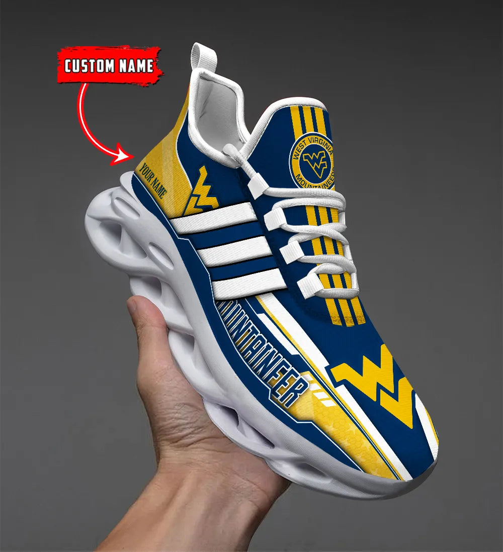 Ideafootwear West Virginia Mountaineers Max Soul Shoes Sneakers For Men And Women 3