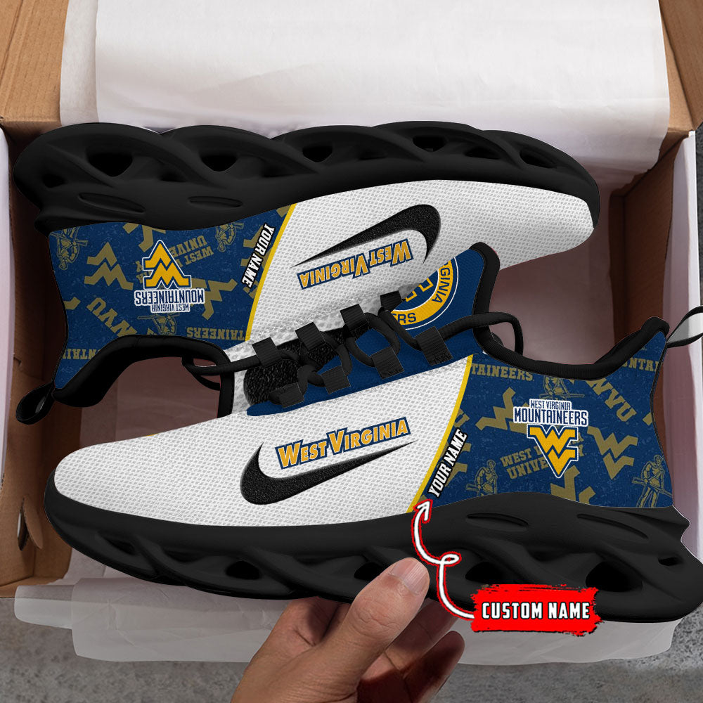 Ideafootwear West Virginia Mountaineers Max Soul Shoes Sneakers For Men And Women 1