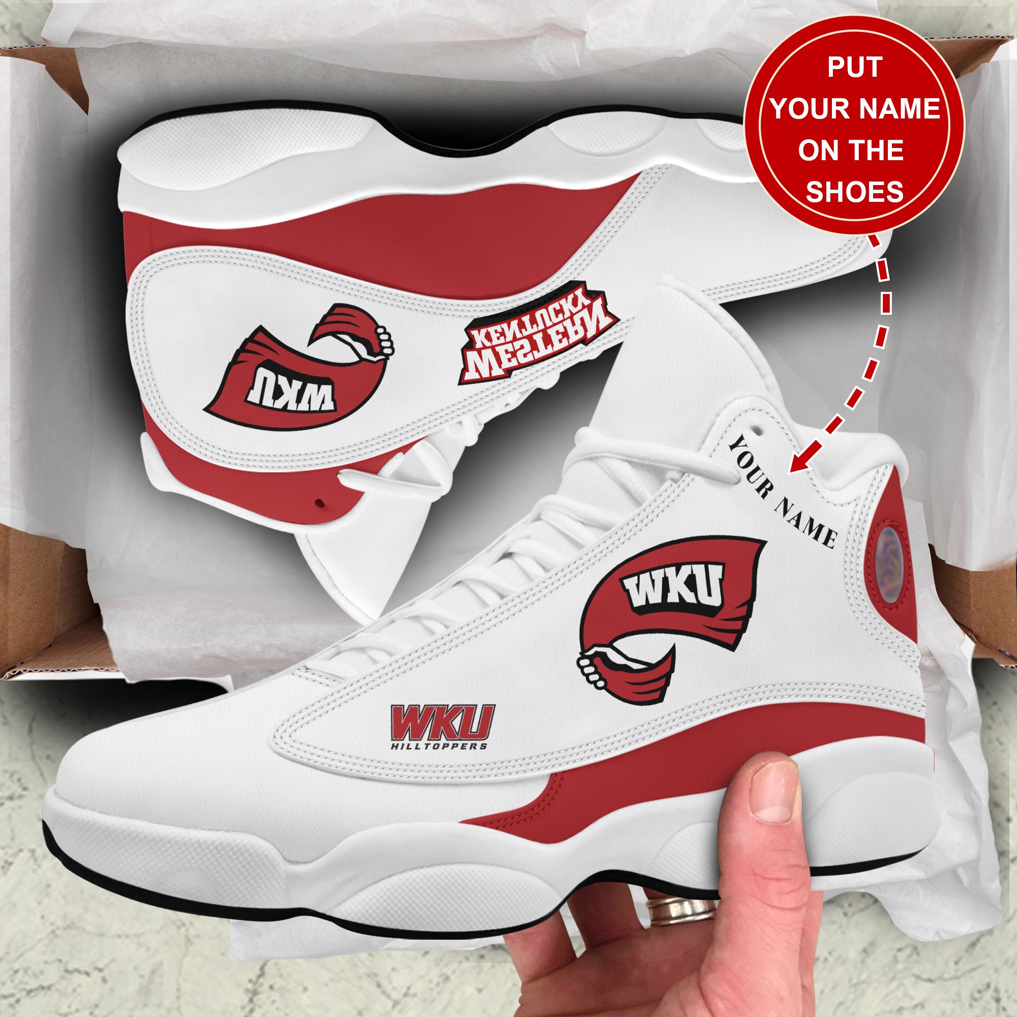 Ideafootwear Western Kentucky Hilltoppers AJ13 Sneakers Shoes For Men And Women 1