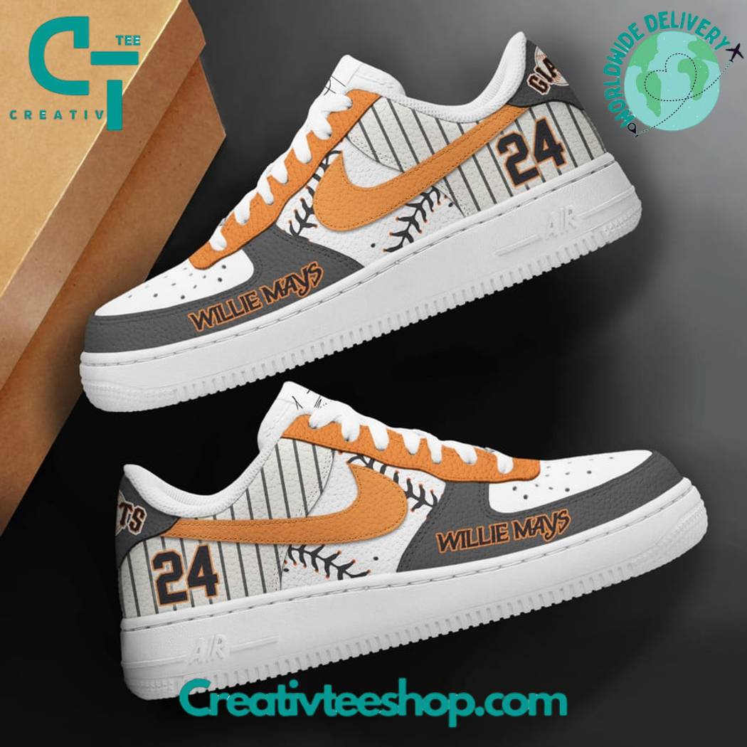 Ideafootwear Willie Mays  Air Low-Top Sneakers Shoes For Men And Women 1
