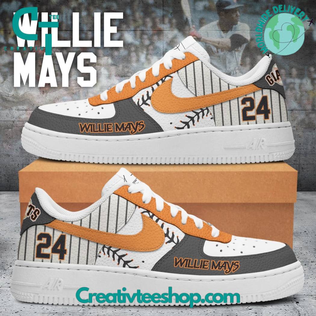 Ideafootwear Willie Mays  Air Low-Top Sneakers Shoes For Men And Women 1