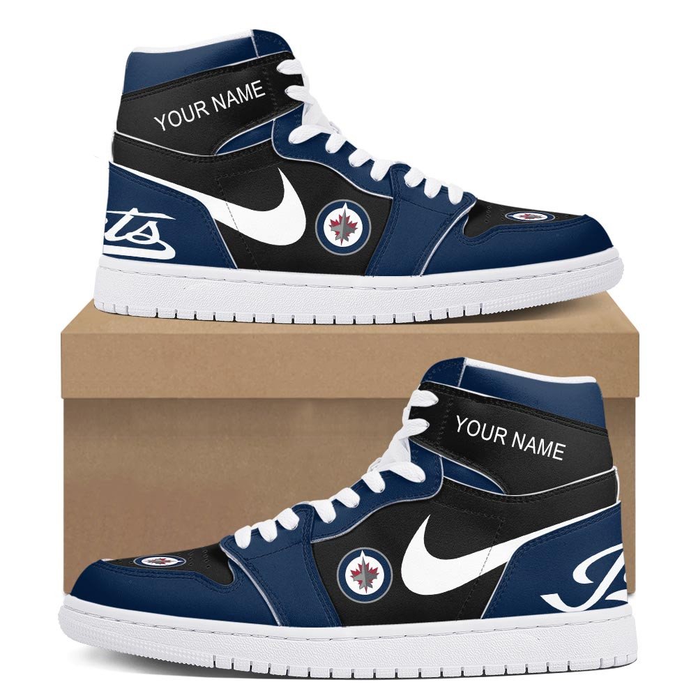 Ideafootwear Winnipeg Jets AJ1 High Sneakers Shoes For Men And Women 4