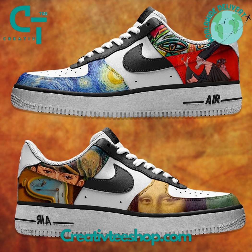 Ideafootwear Works of Art  Air Low-Top Sneakers Shoes For Men And Women 1