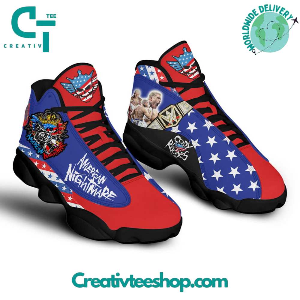 Ideafootwear WWE Cody Rhodes AJ13 Sneakers Shoes For Men And Women 1