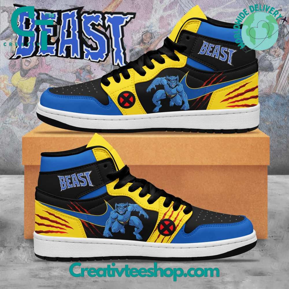 Ideafootwear X-Men Beast AJ1 High Sneakers Shoes For Men And Women 1