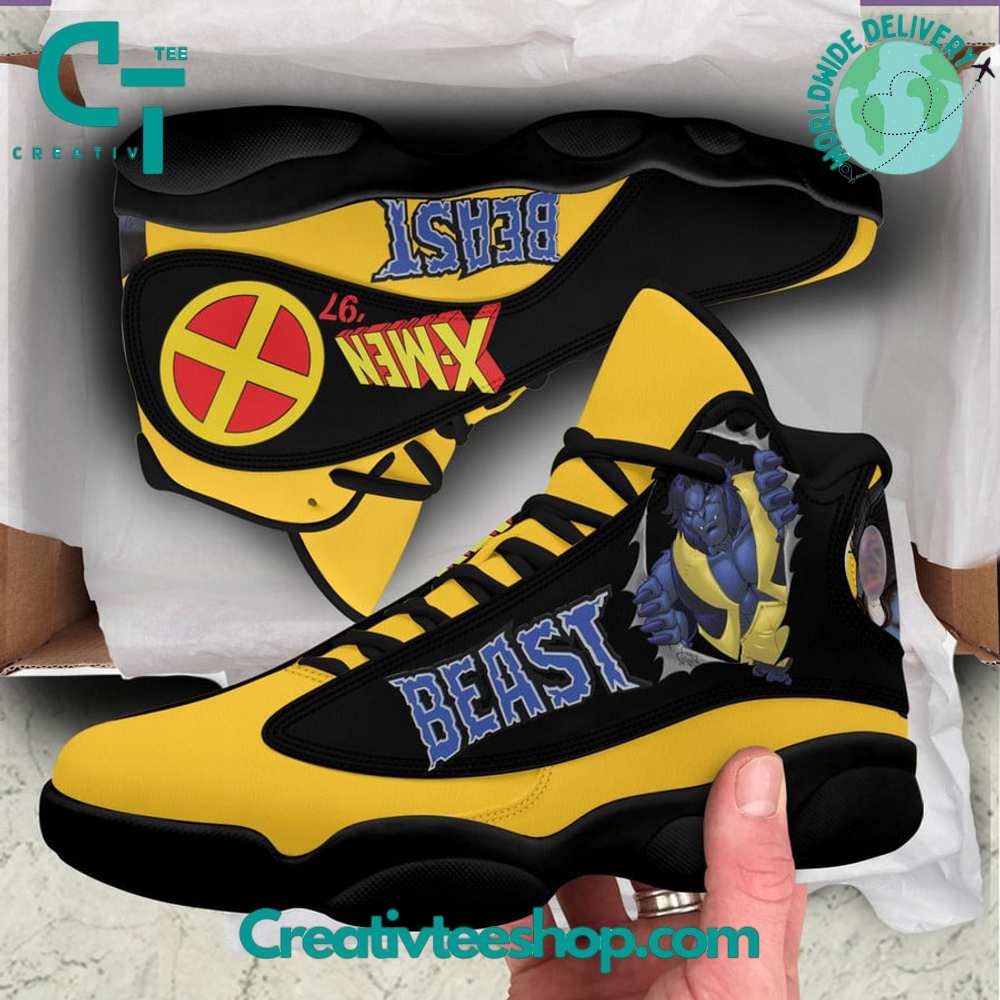 Ideafootwear X-Men Beast  AJ13 Sneakers Shoes For Men And Women 1