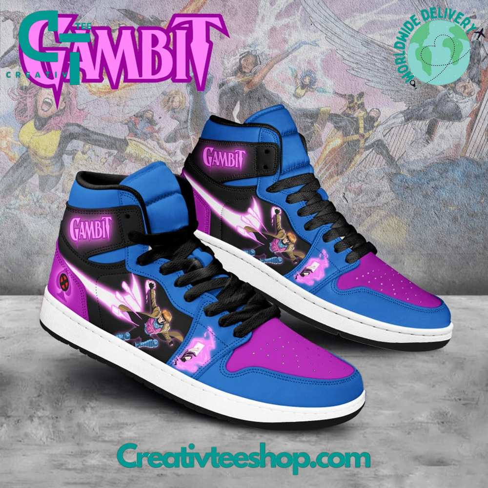 Ideafootwear X-Men Gambit AJ1 High Sneakers Shoes For Men And Women 1