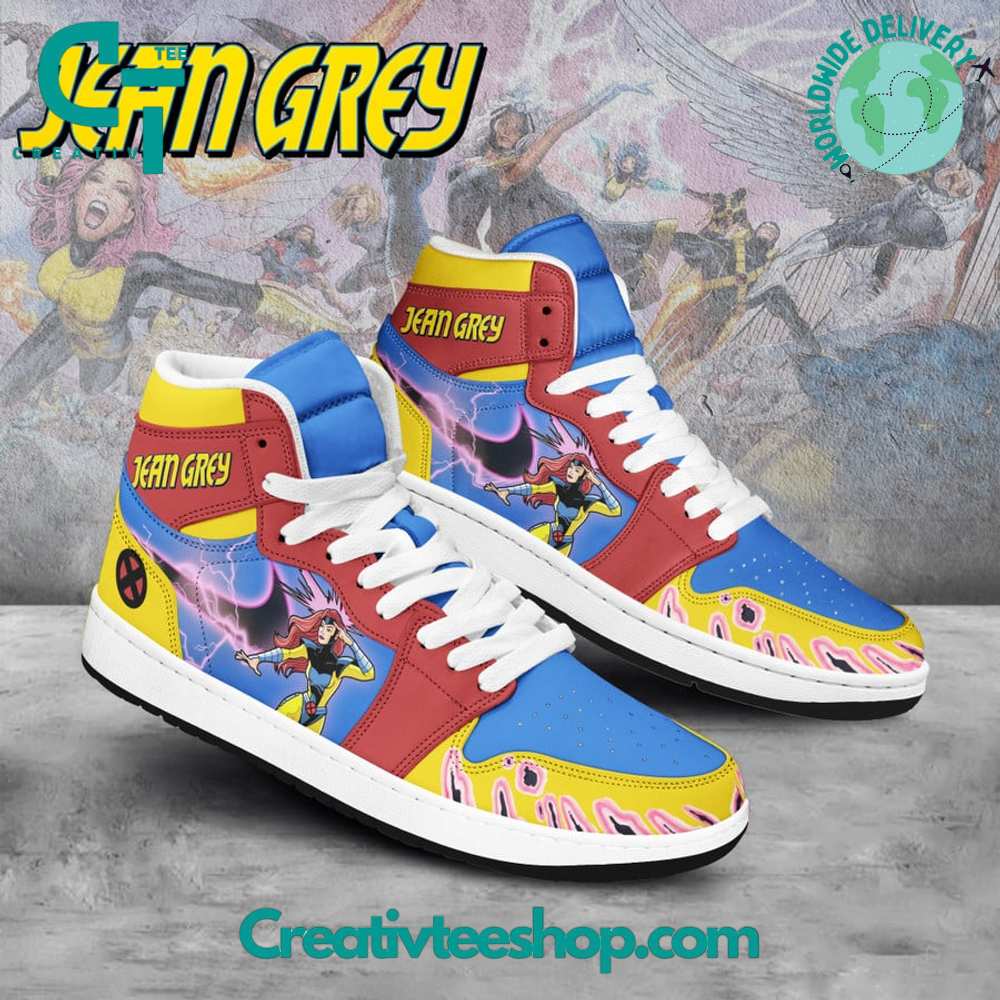 Ideafootwear X-Men Jean Grey AJ1 High Sneakers Shoes For Men And Women 1
