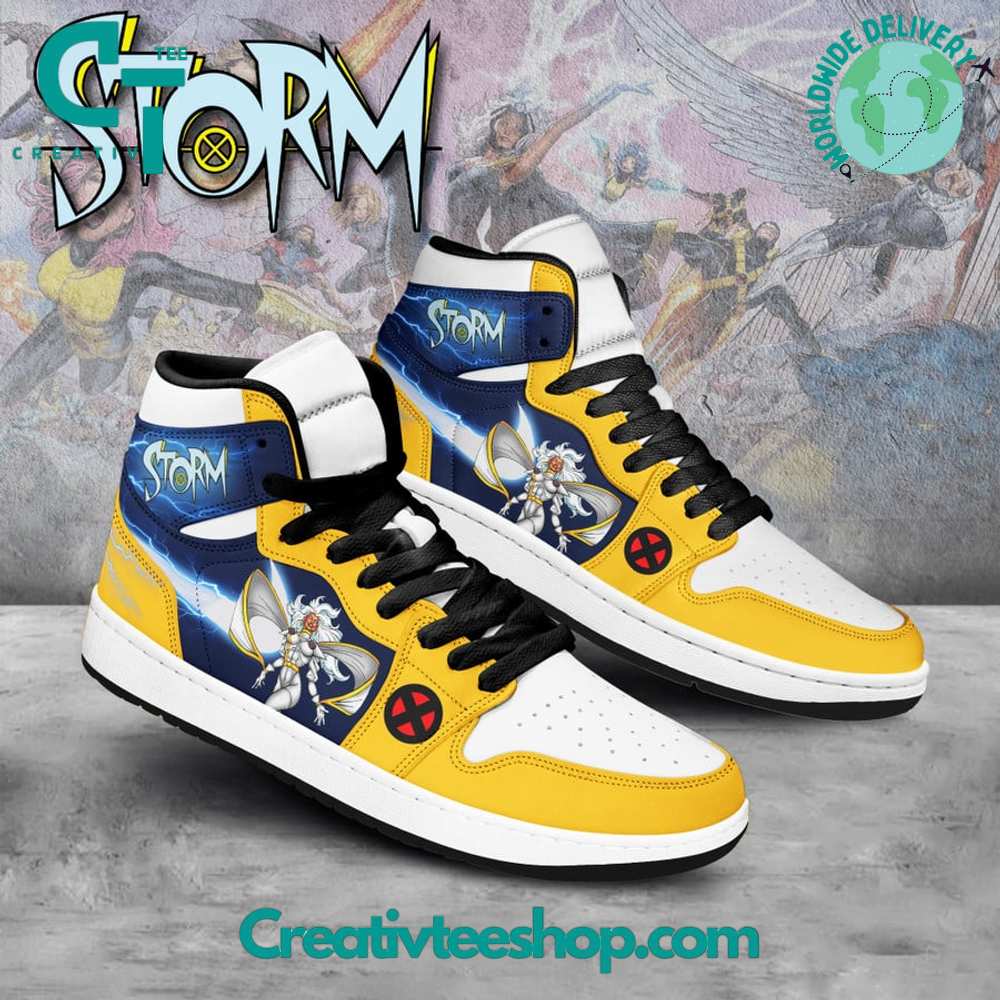 Ideafootwear X-Men Storm AJ1 High Sneakers Shoes For Men And Women 1