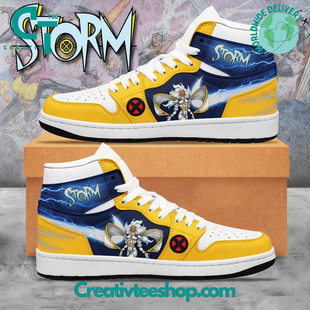 Ideafootwear X-Men Storm AJ1 High Sneakers Shoes For Men And Women 1